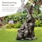 Glitzhome® 21.25" MGO Bronze Mom and Baby Rabbit Statue
